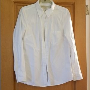 White button down blouse
